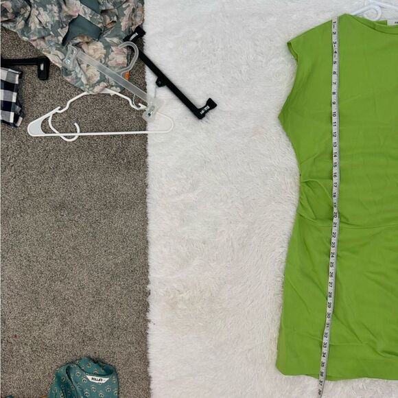 Reiss Frey Asymetrical Lime Green Dress Size 8 - Picture 14 of 14